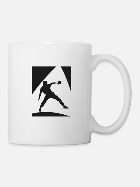 Tennis de table Tennis de table Raquette de tennis de table - Mug blanc - blanc