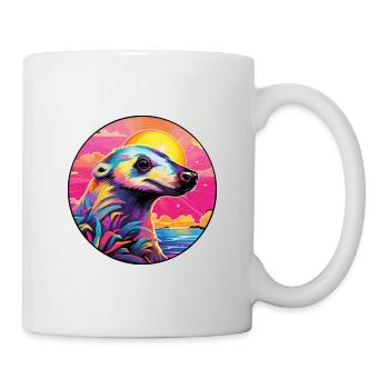 Anteater Colorful Watercolor Cartoon Kawaii Animal - Mug - white - Right