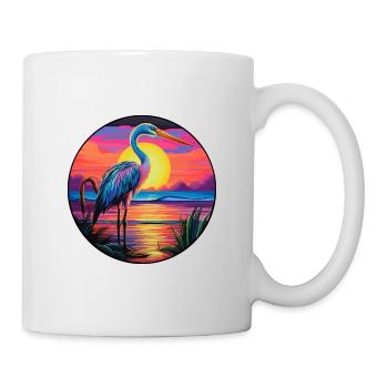 Avocet Colorful Watercolor Cartoon Kawaii Animal - Mug - white - Right