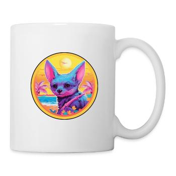 Fledermaus buntes Aquarell Cartoon Kawaii Tier - Tasse - Weiß - Rechts