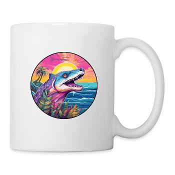 Barracuda Aquarelle Colorée Dessin Animé Kawaii Pet - Mug blanc - blanc - Droite