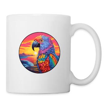 Bird Colorful Watercolor Cartoon Kawaii Animal - Mug - white - Right