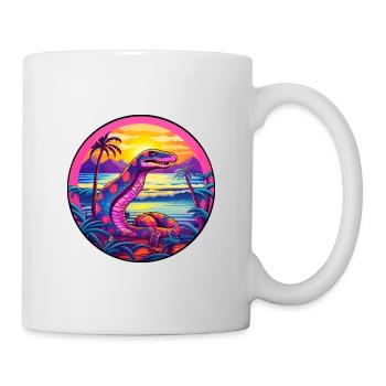 Snake Colorful Watercolor Cartoon Kawaii Animal - Mug - white - Right