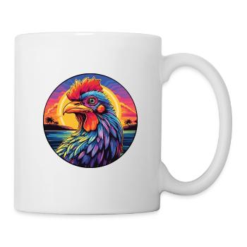 Chicken Colorful Watercolor Cartoon Kawaii Animal - Mug - white - Right
