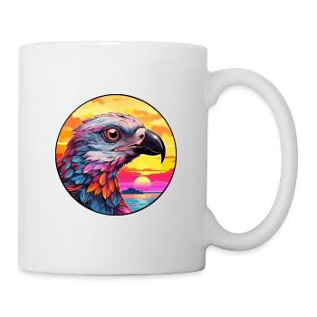 Kuckuck buntes Aquarell Cartoon Kawaii Tier - Tasse - Weiß - Rechts