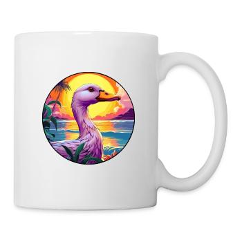 Duck Colorful Watercolor Cartoon Kawaii Animal - Mug - white - Right