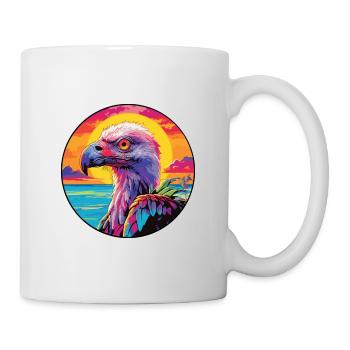 vautour coloré aquarelle dessin animé Kawaii Animal - Mug blanc - blanc - Droite
