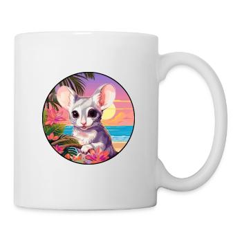 mouse Colorful Watercolor Cartoon Kawaii Animal - Mug - white - Right