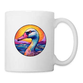 Goose Colorful Watercolor Cartoon Kawaii Animal - Mug - white - Right