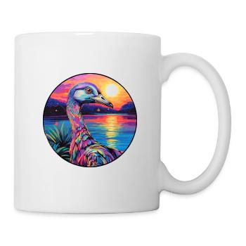 Pintade Aquarelle Coloré Dessin Animé Kawaii Pet - Mug blanc - blanc - Droite