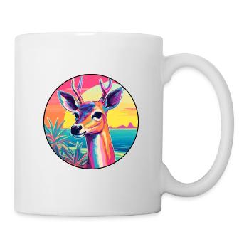 Impala Buntes Aquarell Cartoon Kawaii Tier - Tasse - Weiß - Rechts