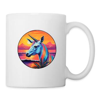 Oryx coloré aquarelle dessin animé Kawaii Animal - Mug blanc - blanc - Droite