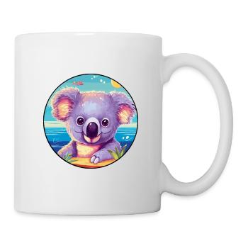 Koala Buntes Aquarell Cartoon Kawaii Tier - Tasse - Weiß - Rechts