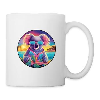 Koala Buntes Aquarell Cartoon Kawaii Tier - Tasse - Weiß - Rechts