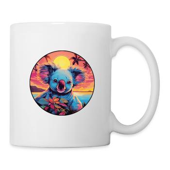 Koala Buntes Aquarell Cartoon Kawaii Tier - Tasse - Weiß - Rechts