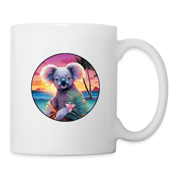 Koala Buntes Aquarell Cartoon Kawaii Tier - Tasse - Weiß - Rechts