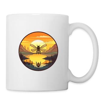 Bee Colorful Watercolor Cartoon Kawaii Animal - Mug - white - Right