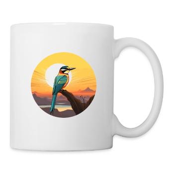 Bee Eater Colorful Watercolor Cartoon Kawaii Pet - Mug - white - Right