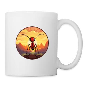 Ant Colorful Watercolor Cartoon Kawaii Animal - Mug - white - Right