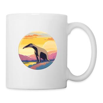Anteater Colorful Watercolor Cartoon Kawaii Animal - Mug - white - Right