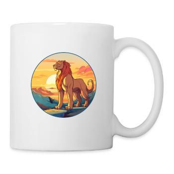 Chimera Colorful Watercolor Cartoon Kawaii Animal - Mug - white - Right