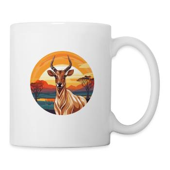 Bongo Buntes Aquarell Cartoon Kawaii Tier - Tasse - Weiß - Rechts