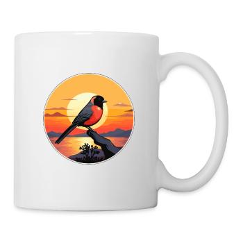 Gimpel Bunte Aquarell-Karikatur Kawaii Haustier - Tasse - Weiß - Rechts