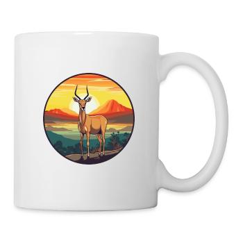 Impala Buntes Aquarell Cartoon Kawaii Tier - Tasse - Weiß - Rechts