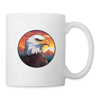 Eagle Colorful Watercolor Cartoon Kawaii Animal - Mug - white - Right