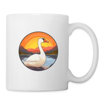 Goose Colorful Watercolor Cartoon Kawaii Animal - Mug - white - Right