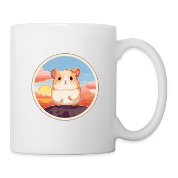 Hamster Colorful Watercolor Cartoon Kawaii Animal - Mug - white - Right