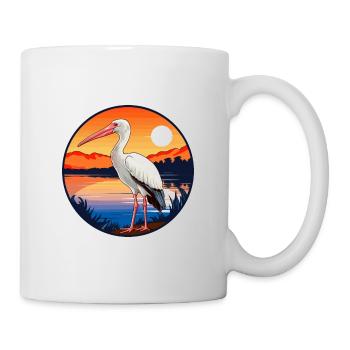 Ibis Colorful Watercolor Cartoon Kawaii Animal - Mug - white - Right