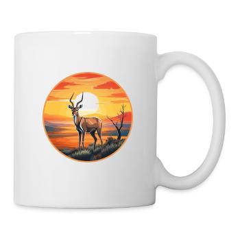 Impala Buntes Aquarell Cartoon Kawaii Tier - Tasse - Weiß - Rechts