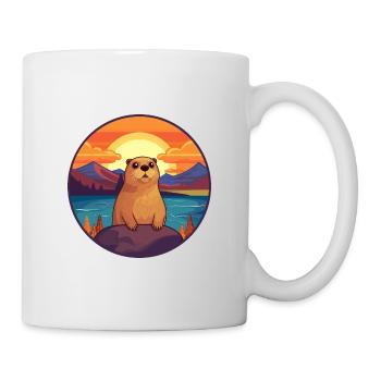 Gopher Colorful Watercolor Cartoon Kawaii Animal - Mug - white - Right