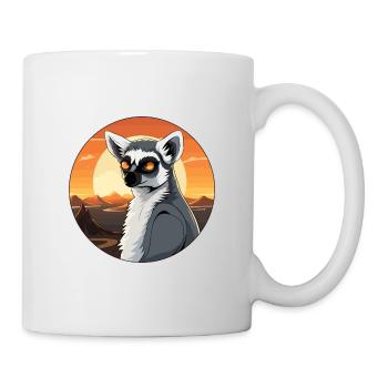 Lemur Colorful Watercolor Cartoon Kawaii Animal - Mug - white - Right