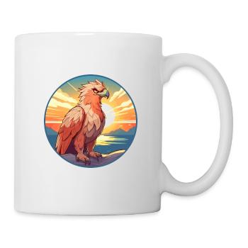 Griffon Aquarelle Colorée Dessin Animé Kawaii Animal - Mug blanc - blanc - Droite