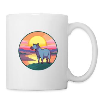Tapir Colorful Watercolor Cartoon Kawaii Animal - Mug - white - Right
