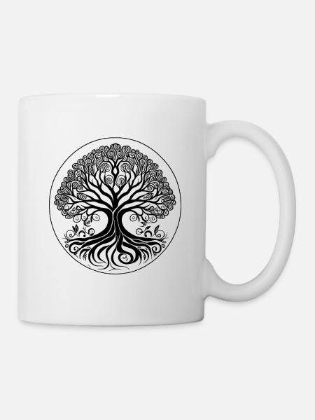 arbre de vie, symbole de spiritualité - Mug blanc - blanc