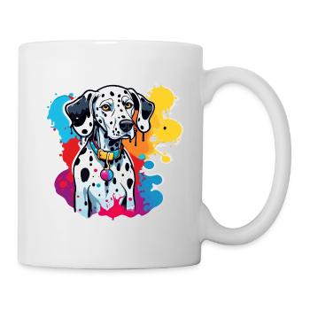 Dalmatien / Chien / Animal / Animal de compagnie / Aboiement - Mug blanc - blanc - Droite