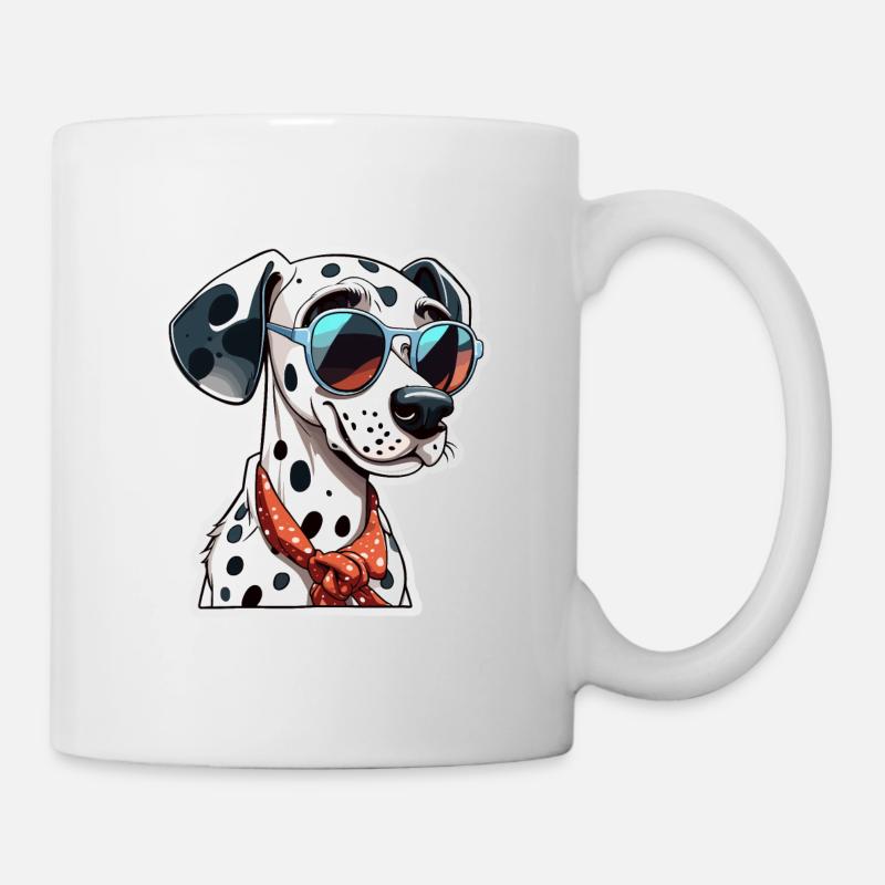 Dalmatiner / Hund / Tier / Haustier / bellen - Tasse - Weiß