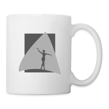 Bâton de Tournage De Poteau Twirling Twirling Gymnastique - Mug blanc - blanc - Droite