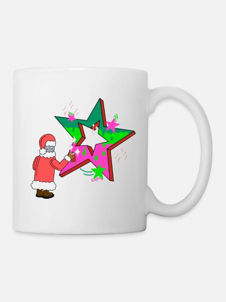 Weihnachtssprayer Weihnachten Sprayer Nikolaus - Tasse - Weiß