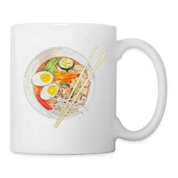 Soupe Ramen, Soupe de nouilles japonaise, Japon, Chine - Mug blanc - blanc - Droite