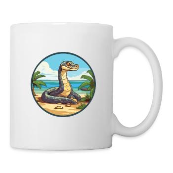 Anaconda Watercolor Cartoon Kawaii Clipart Animal - Mug - white - Right
