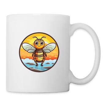 Bee Watercolor Cartoon Kawaii Clipart Animal - Mug - white - Right