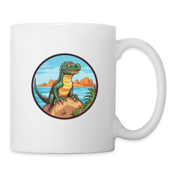 Basilisk Aquarell Cartoon Kawaii Clipart Tier - Tasse - Weiß - Rechts