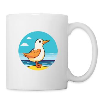 Bird Watercolor Cartoon Kawaii Clipart Animal - Mug - white - Right