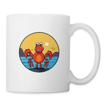 Craw Aquarell Cartoon Kawaii Clipart Tier - Tasse - Weiß - Rechts