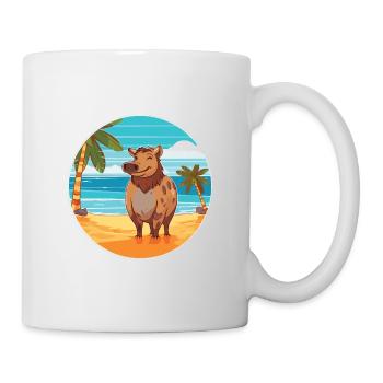 Boar Watercolor Cartoon Kawaii Clipart Animal - Mug - white - Right