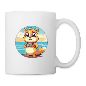 Chipmunk Watercolor Cartoon Kawaii Clipart Animal - Mug - white - Right